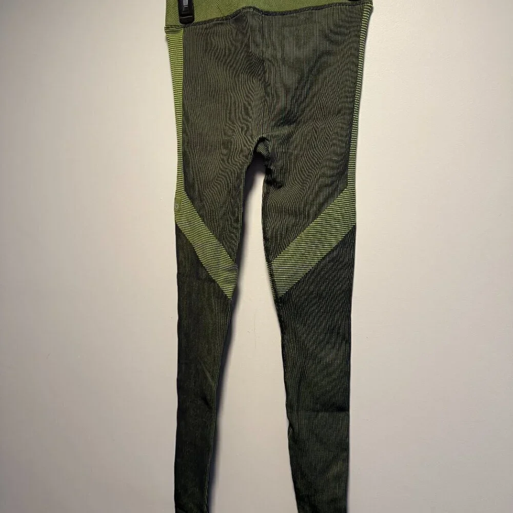 Alo Yoga Illusion Seamless High-Waist Legging Small Anthracite/Highlighter